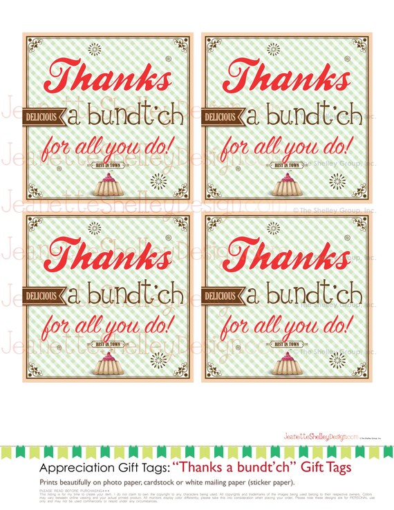Instant Download Diy Printable Appreciation Thanks A Etsy