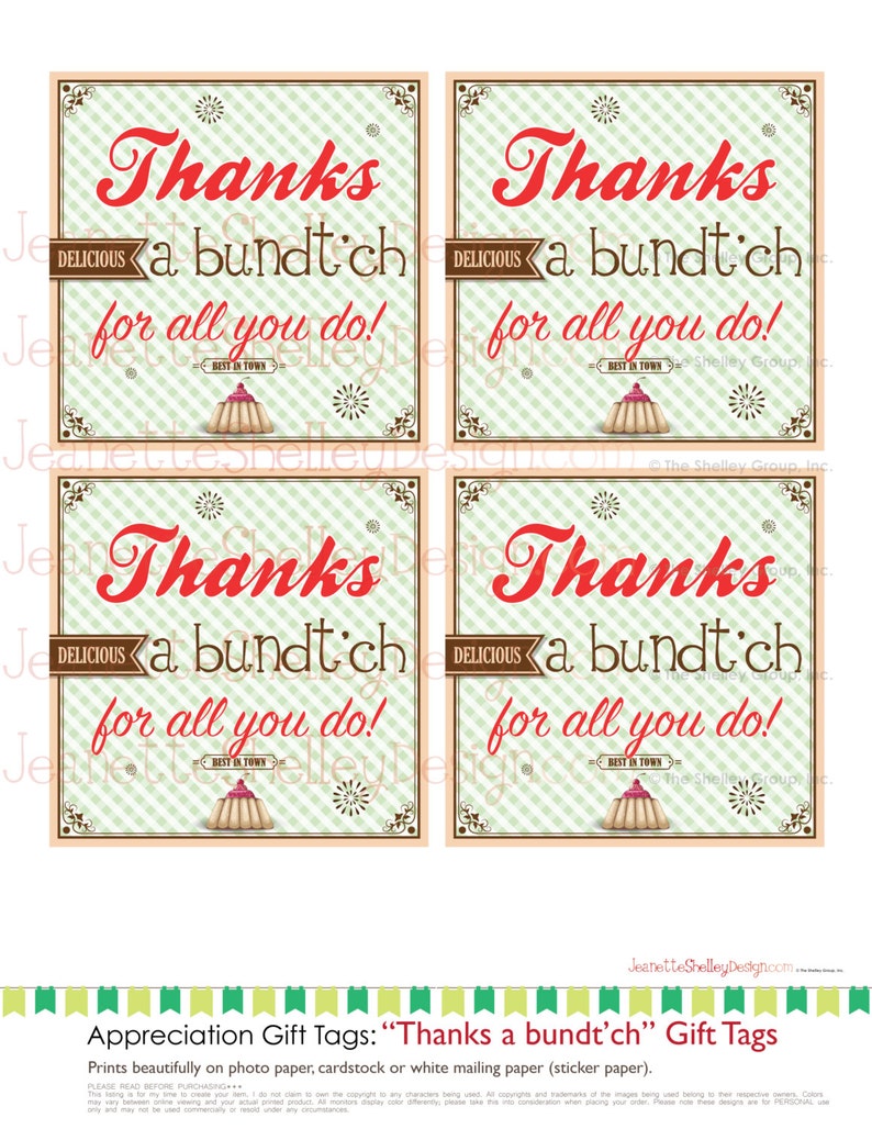 Instant Download DIY Printable Appreciation Thanks A Etsy