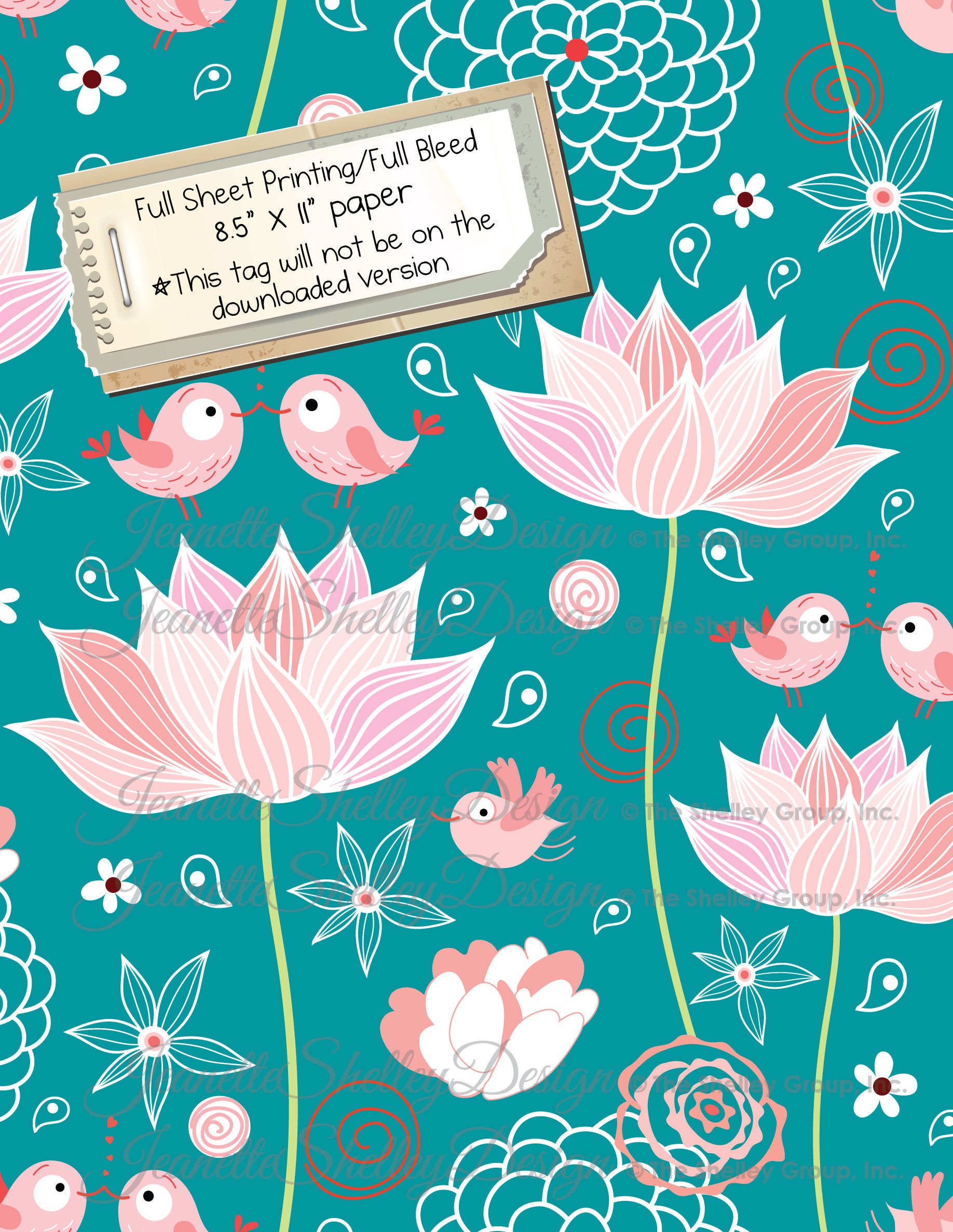 Instant download... Printable 8.5 x 11 Full Sheet | Etsy