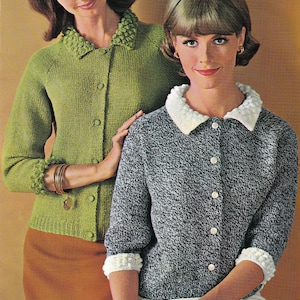 PATTERN Knit Womens Cardigan Vintage PDF PATTERN