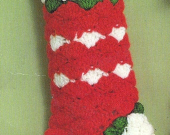PATTERN Crochet Christmas Stocking Vintage PDF PATTERN