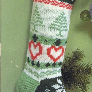 PATROON Gebreide kerst Fair Isle kous Vintage PDF PATROON
