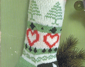 PATTERN Knit Christmas Fair Isle Stocking Vintage PDF PATTERN