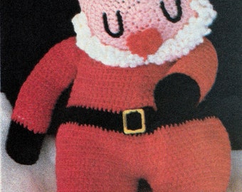 PATTERN Crochet Sleeping Santa Doll Vintage PDF PATTERN