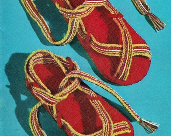 PATTERN Crochet Beach Sandals 1950's VintagePDF PATTERN