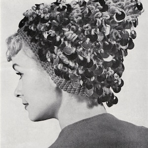 PATTERN Crochet Womens Loop Stitch Hat Vintage PDF PATTERN
