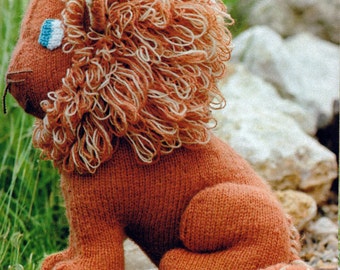 PATTERN Knit Lion Toy Vintage PDF PATTERN