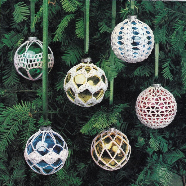 PATTERN Crochet Christmas Ornament Covers Vintage PDF PATTERN