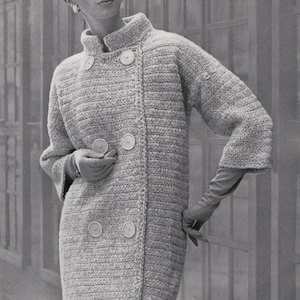 PATTERN Knit Womens Coat Vintage PDF PATTERN