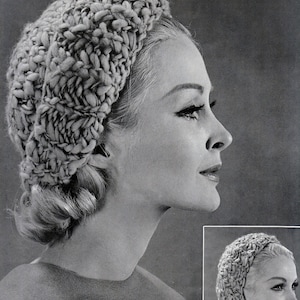 PATTERN Knit Beanie and Balaclava 1960's Vintage PDF PATTERN