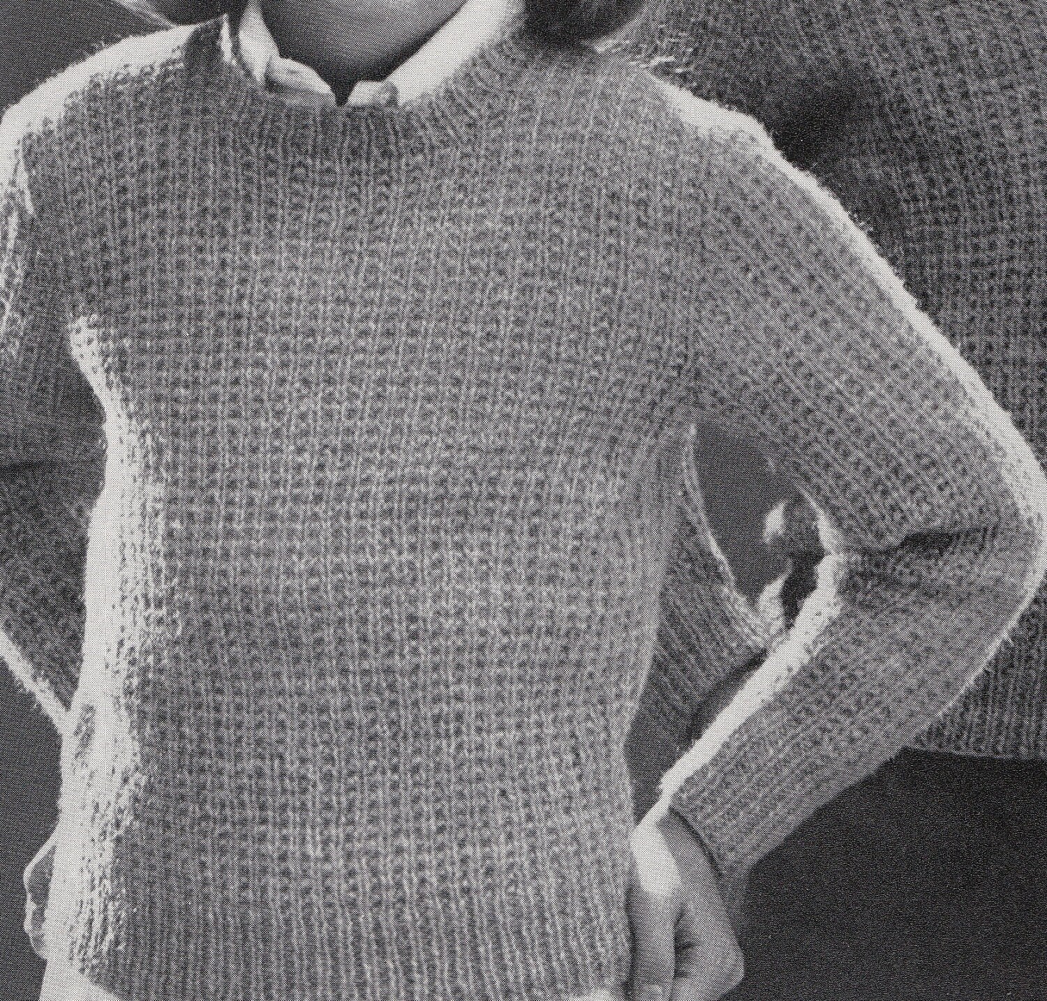 PATTERN Knit Kids V-neck and Round Neck Pullover Vintage PDF - Etsy