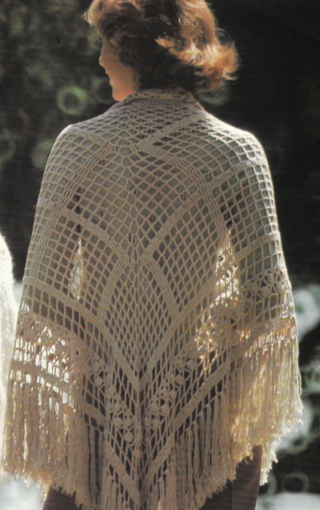PATTERN Crochet Lattice Shawl 1970's Vintage PDF PATTERN - Etsy