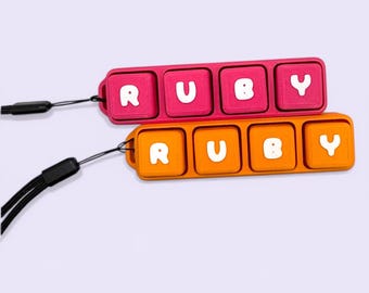 Personalized Keyboard Clicker Fidget Toy | Custom Name Desk Accessory, Mechanical Switches