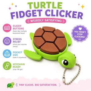 Carapace de tortue MultiClicker Fidget | Jouet agité imprimé en 3D