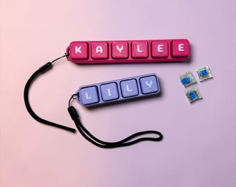 Personalized Keyboard Clicker Fidget Toy | Custom Name Desk Accessory, Mechanical Switches