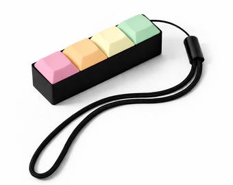 4-Key Mechanical Keyboard Fidget Clicker, Tactile Stress Relief Toy