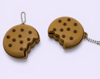 Chocolate Chip Cookie Fidget Clicker Keychain, Stress Relief Toy, Desk Accessory