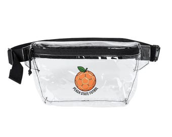 Riñonera transparente con forma de balón de fútbol del estado de Peach / Bolsa transparente para estadio