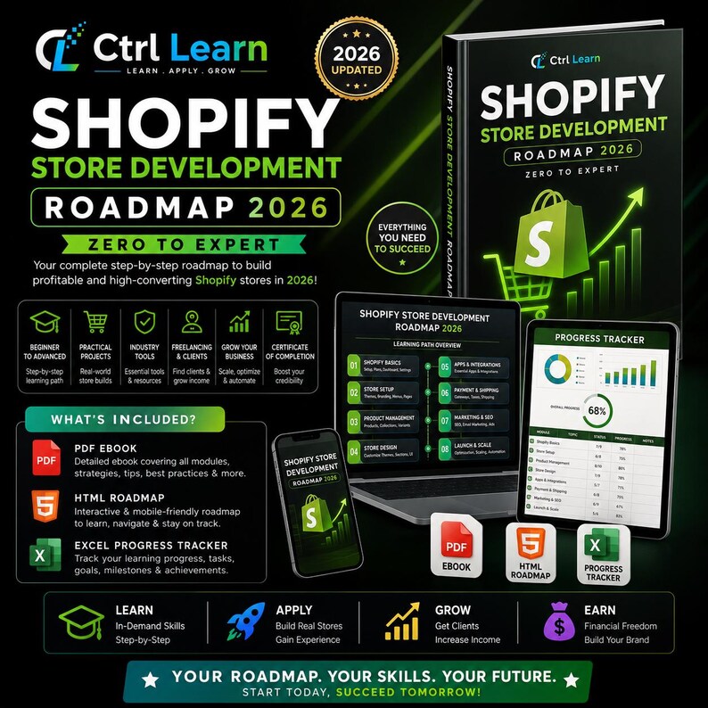 Dev Career Bundle | Shopify API DevOps Bug Fixing Roadmaps | Beginner to Expert Coding Career Guide PDF | Freelance Developer Kit image 11