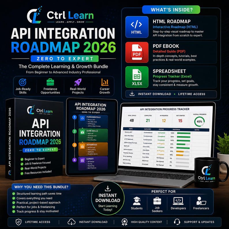 Dev Career Bundle | Shopify API DevOps Bug Fixing Roadmaps | Beginner to Expert Coding Career Guide PDF | Freelance Developer Kit image 9