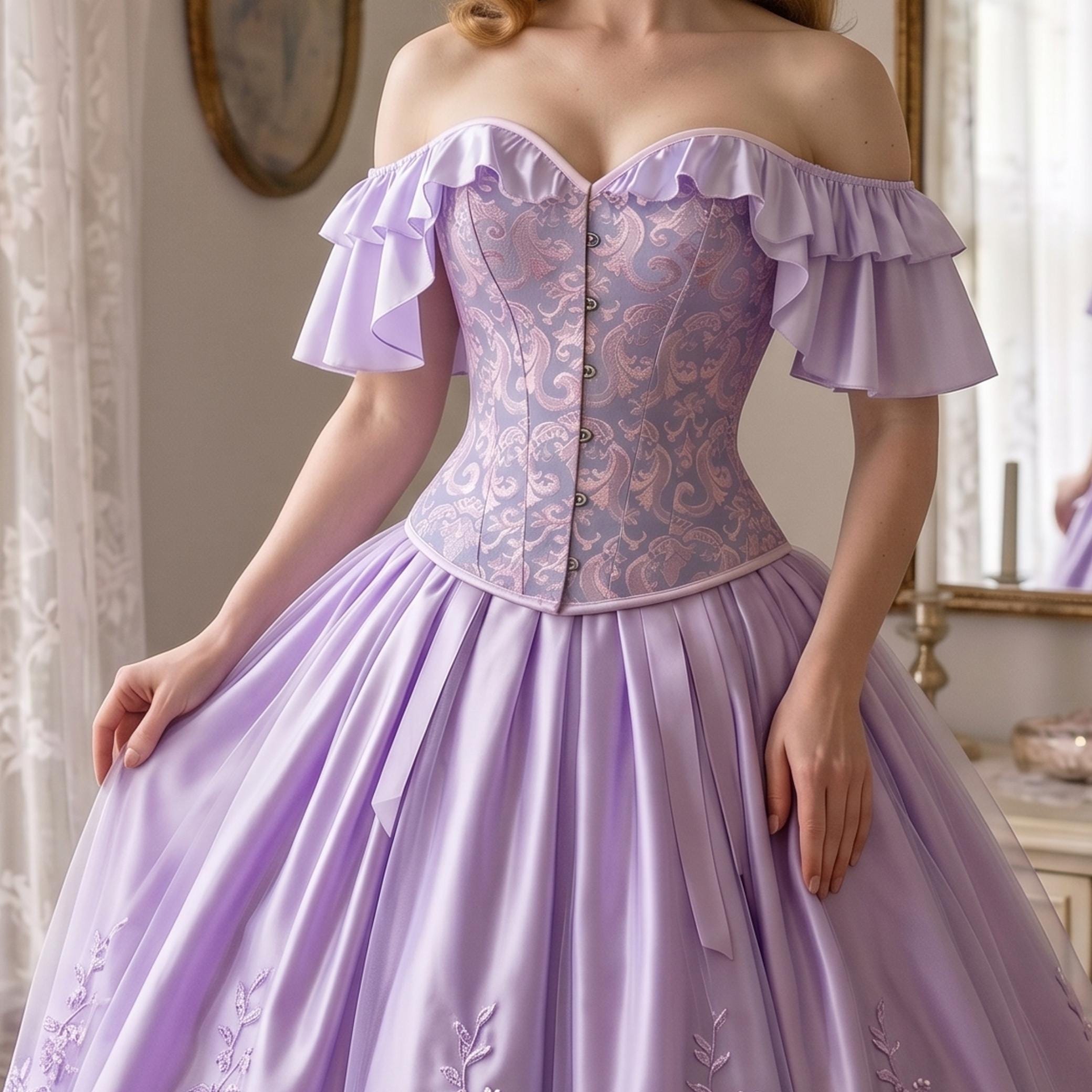 Lavender Renaissance Corset - Etsy