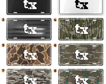 Texas State License Plate, 12x6 Aluminum Front License Tag, Texas Truck Decor, Rustic Outdoor Lifestyle Car Plate Gift