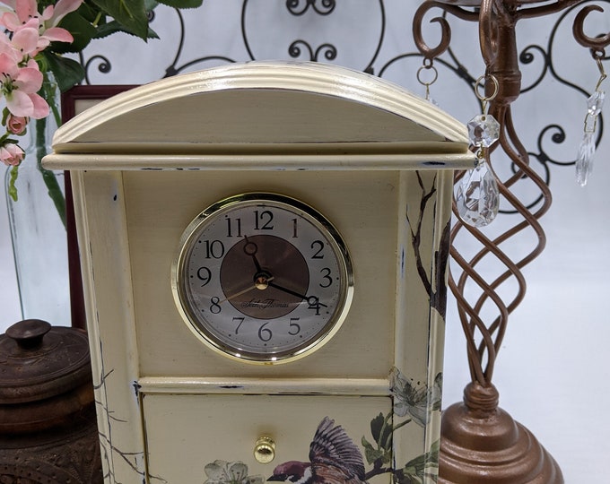 Vintage Jewelry Box Clock, Restored and Refurbished , Great Gift for