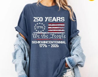 America 250th Anniversary T-Shirt, Soft Cotton Tee, Patriotic American Flag Shirts, Memorial Day Tees