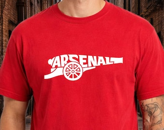 Arsenal Shirt, Cannon Shirt, Gunners Fan Tee, North London Football Shirt, Retro Soccer Shirt, Gift for Arsenal Fan, Minimal Streetwear Tee.