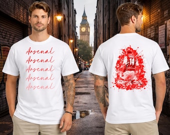 Arsenal Shirt, Thierry Henry Tee, Soccer Fan Tee, Football Streetwear Shirt, Gunners Fan Gift, Red White Shirt, North London, Unisex Tee