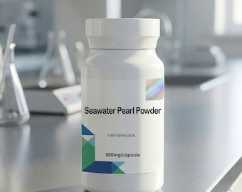 Organic Pearl Powder Capsules, Pure Pearl Extract Supplement, All-Natural, Non-GMO, Vegan Capsules