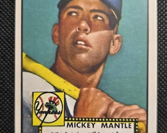 Veel van 5 Mickey Mantle RC Rookie 1952 Topps ~ Custom Novelty Card ~ New York Yankees MINT