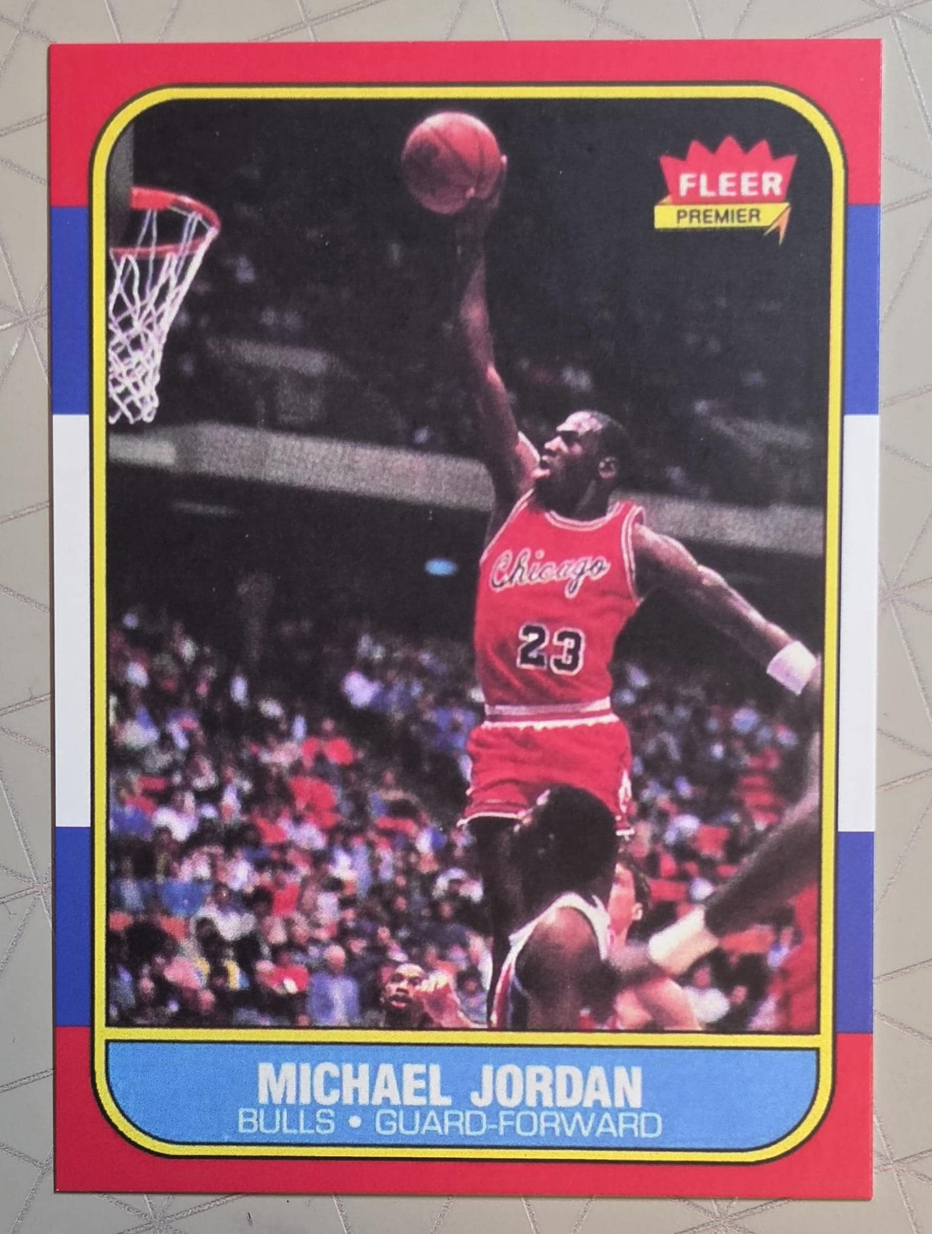 Michael Jordan RC Rookie Fleer 1986 Custom Novelty Reprint Card