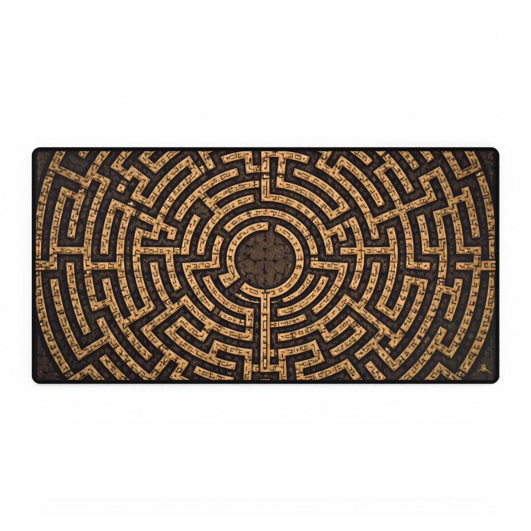 Labyrinth Mat The Labyrinth Desk Mat - Etsy