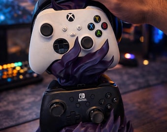 Soporte para mandos de Xbox y Switch / Soporte para juegos con forma de calavera / Organizador de auriculares y mandos / Regalo para gamers / Decoración para escritorio / Impreso en 3D