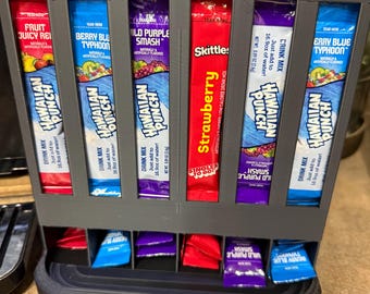 Drink Mix Organizer – 6 Compartment Packet Holder for Countertop Storage