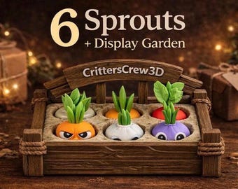 Juego de jardín personalizado con diseño de brotes / Juguete infantil de imitación impreso en 3D (añade un nombre personalizado)