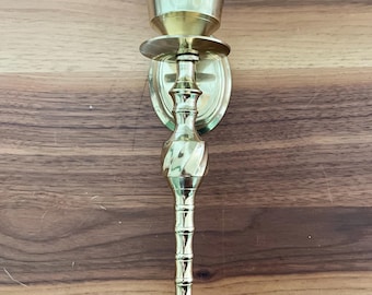 Vintage Brass Wall Sconce Candle Holder, Antique Style Taper Holder