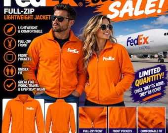 CLOSEOUT! FedEx Full-Zip Lightweight Jacket – LIMITED Qty!