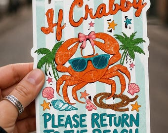 Pegatina de playa "Verano Si Canoso", Vinilo Calcomanía de Animales de Playa Lindos