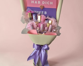 Chocolate bouquet, gift ideas, birthday, love, indulgence bouquet, pink