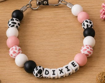 Collana personalizzata con nome per cani, perline in silicone, regalo personalizzato per la mamma di un cane, collana per cuccioli, accessorio per animali domestici, collana con nome per cani e perline, gioiello personalizzato