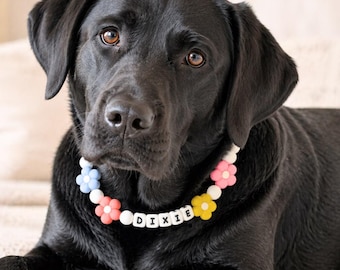 Collana dell'amicizia personalizzata per cani con perline in silicone, collana con nome personalizzato, regalo per la mamma di un cane, accessorio per animali domestici fatto a mano, regalo per un nuovo cucciolo