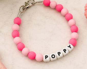 Collana di compleanno personalizzata per cani con perline, perline in silicone, regalo personalizzato per la mamma di un cane, collana per cuccioli, accessorio per animali domestici, collana con nome e perline, personalizzata