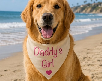 Bandana per cani per la festa del papà, regalo fatto a mano per la festa del papà, bandana personalizzata, regalo per cuccioli, accessorio per animali domestici per festeggiare i papà di cani con la bandana per la festa del papà