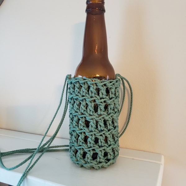 Portable Drink Holder Hammock Crocheted Lanyard