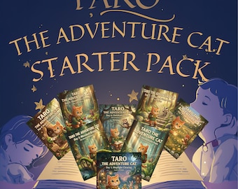 Pacote Inicial do Taro, o Gato Aventureiro | 8 Histórias Mágicas para Dormir (PDF Digital)