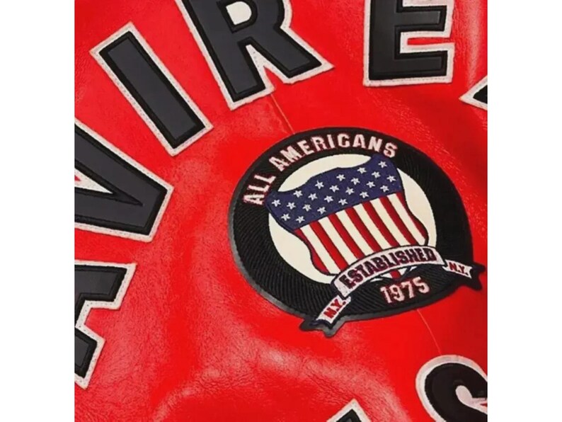 Men's AVIREX Real Bomber Varsity American Fighter Genuine Leather Jacket Gift For Him image 4