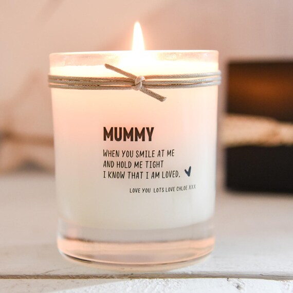 personalised mum candle