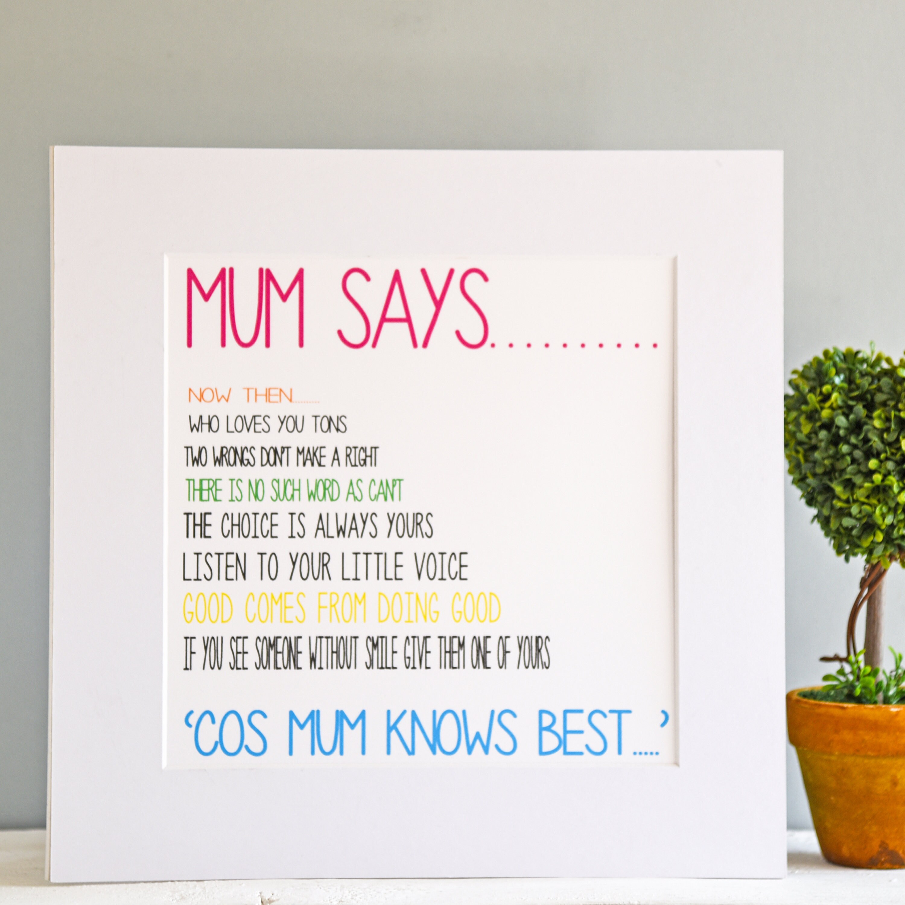 Personalised Print for Mum Mum Birthday Gift Mum Gift Etsy